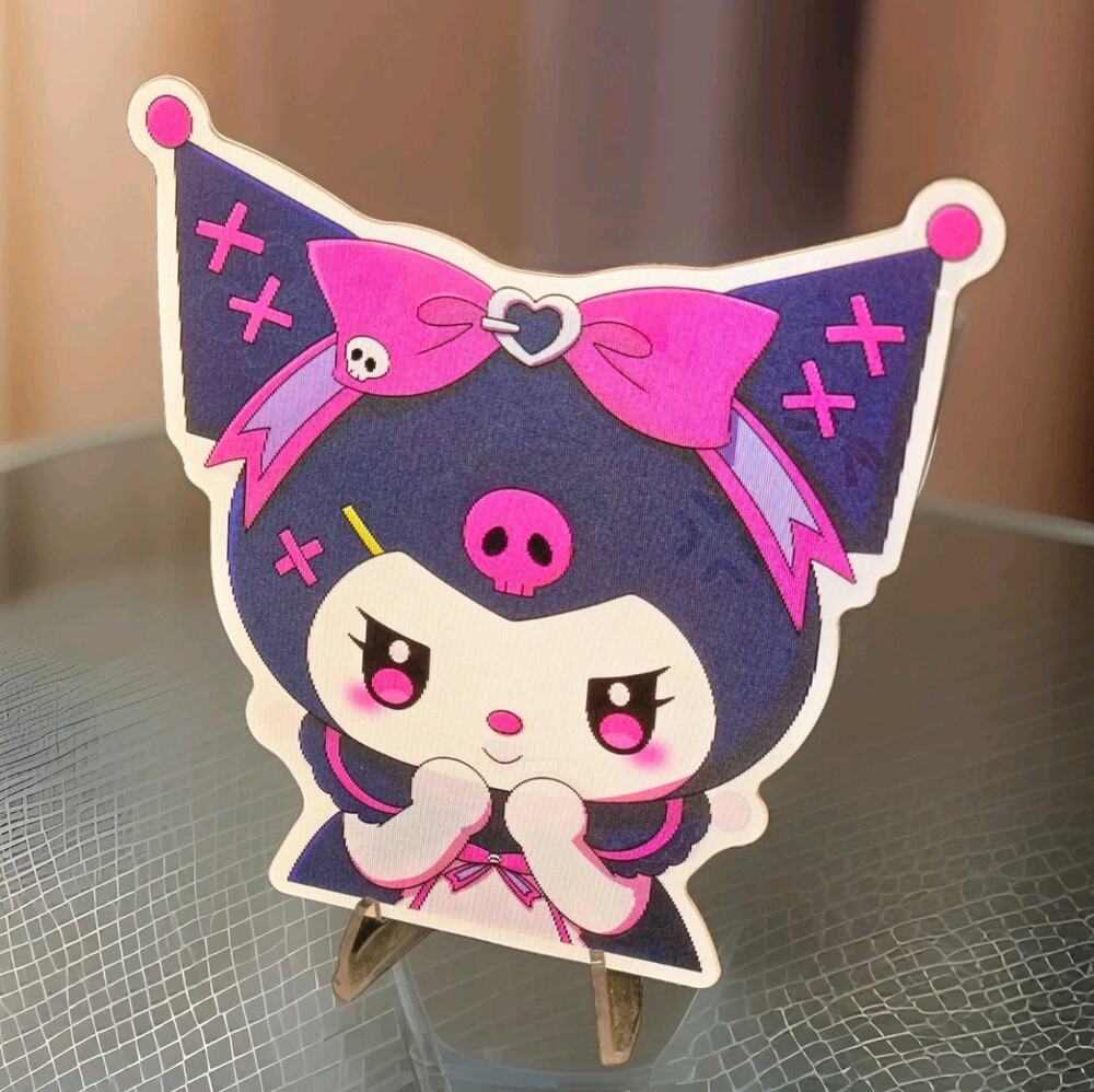 Kuromi Cute 3D Motion Lenticular Car Laptop Decal Sticker Peeker